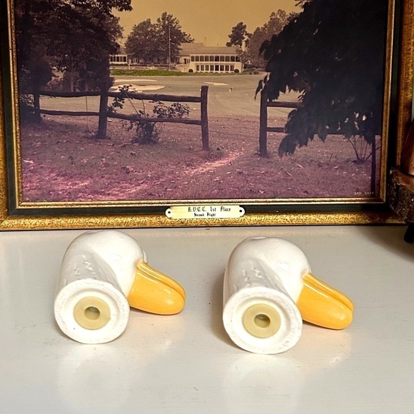 Vintage Duck Salt + Pepper Shakers Ceramic Duck Table Scape Trend Fabulous - Picture 6 of 9